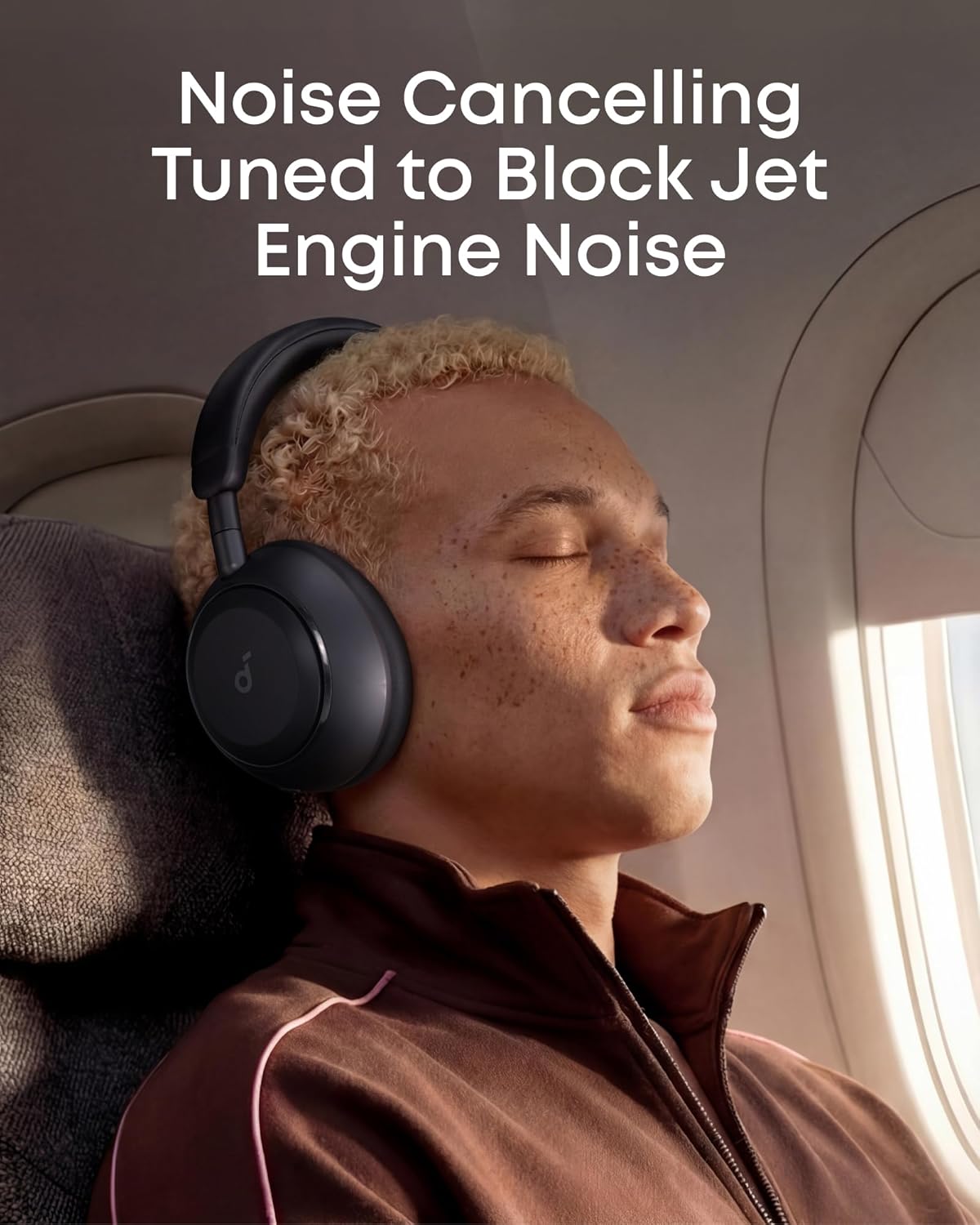Soundcore Space 2 by Anker, Active Noise Cancelling Headphones with Protective Case, Comfortable Fit, 50H Playtime, LDAC Hi-Res Wireless Audio, Dual Connection, Clear Calls, Bluetooth 6.1, Nap Mode