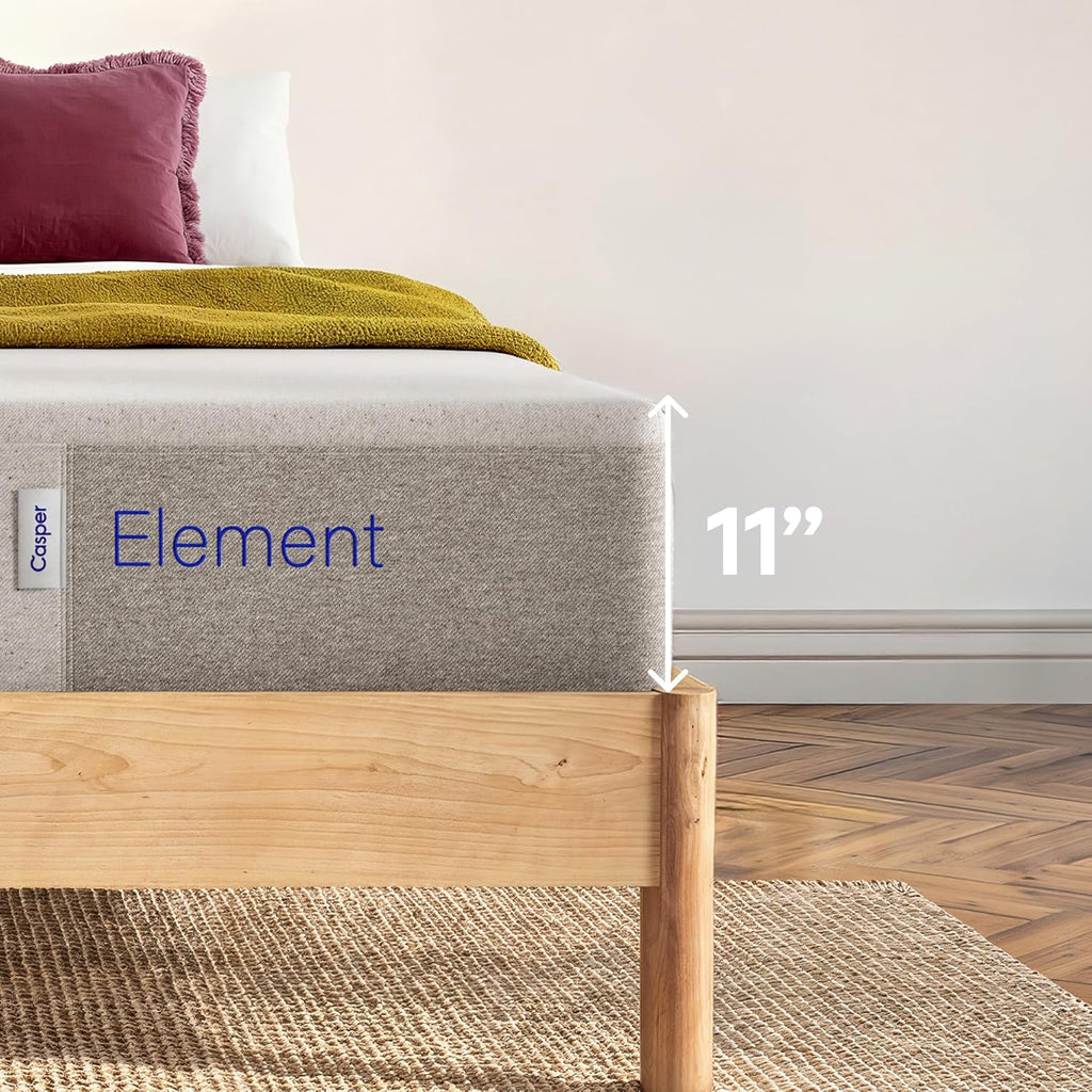 Casper Sleep Element Hybrid Full Mattress - Medium Firm Feel - Motion Isolation - Breathable, Cooling Memory Foam - 100-Night Trial - CertiPUR-US