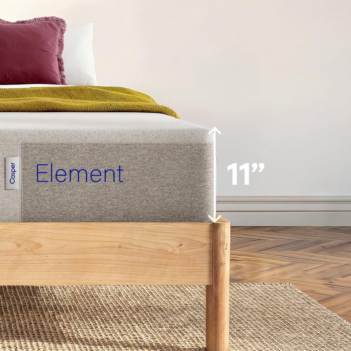 Casper Sleep Element Hybrid Full Mattress - Medium Firm Feel - Motion Isolation - Breathable, Cooling Memory Foam - 100-Night Trial - CertiPUR-US