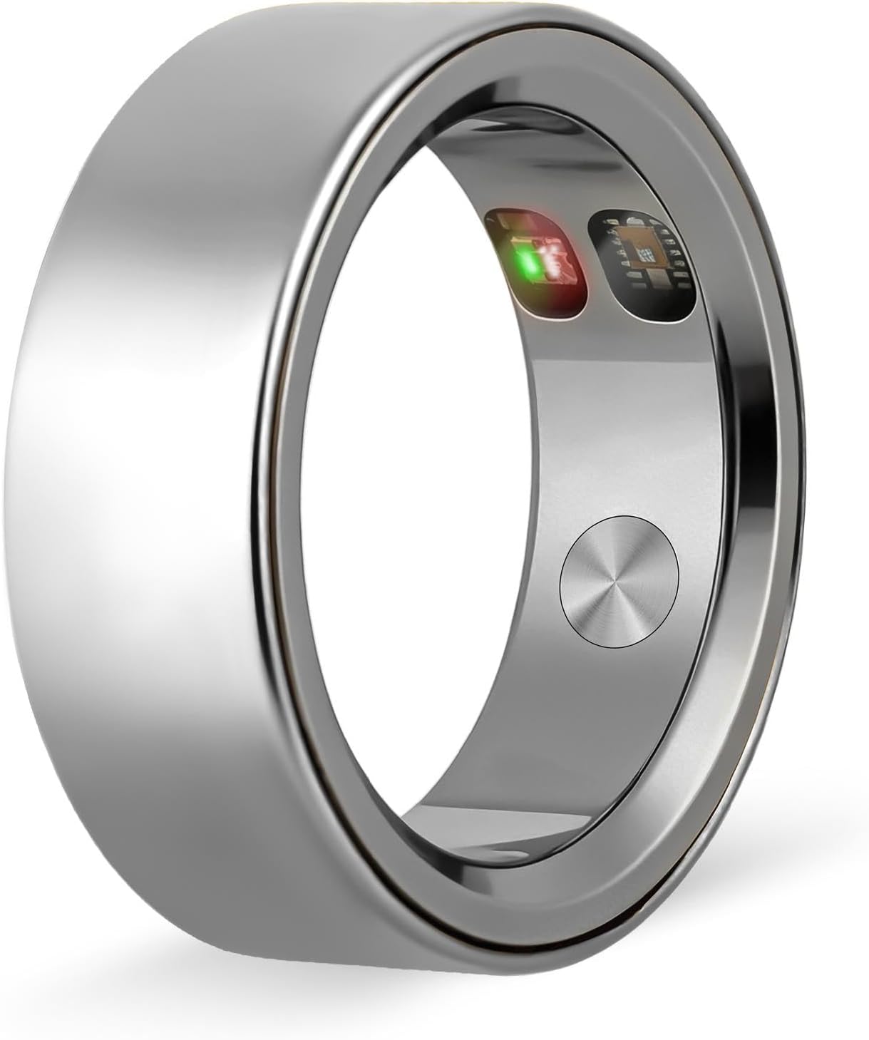 XUV Smart Health Ring for Women Men, Waterproof Smart Ring with Heart Rate/Emergency Alert, Daily Reminders, Sleep, Sport Report– No Subscription Fee, Compatible with iOS & Android(Silver, 11)