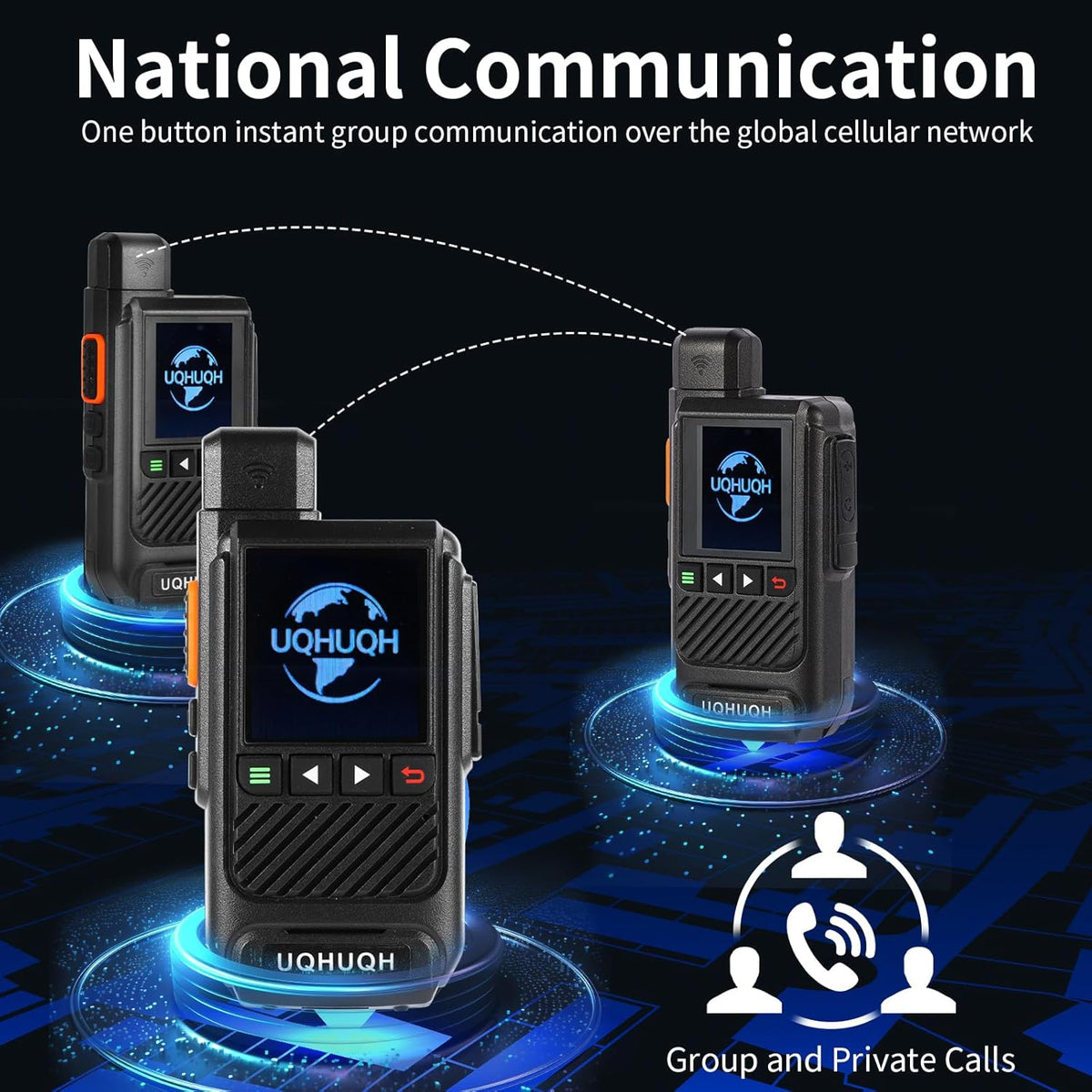 Lifetime Free Unlimited Range Walkie Talkies-4G LTE POC Long Range Two-Way Radios with Rapid PTT, Professional Nationwide Communication for Business, Travel & Family (2-Pack)