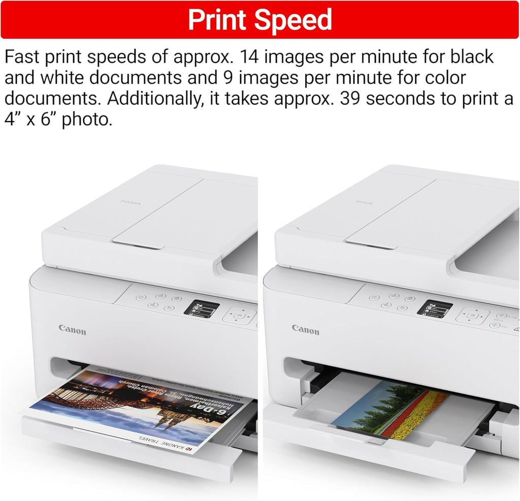 Canon PIXMA TR7120 MFP Inkjet Printer for Home Office, Schoolwork, Documents, Labels, Photos, Crafts and Wireless Printing from Devices (7178C002) + Printer Cable + Cleaning Kit (6pc Bundle)