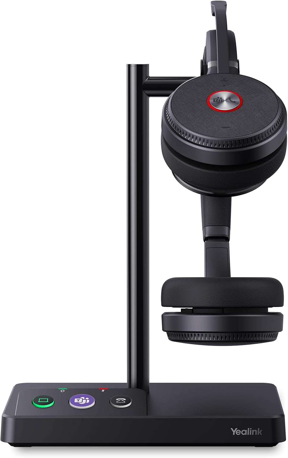 Yealink WH62 DECT Wireless Headset with Microphone, 525 Feet Range, Work Headset with Noise Cancelling Mic for Desk IP Phone and Computer Teams Zoom,Telephone Headset,14H Talk Time, Quick Mute