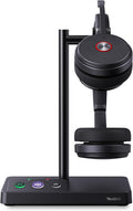 Yealink WH62 DECT Wireless Headset with Microphone, 525 Feet Range, Work Headset with Noise Cancelling Mic for Desk IP Phone and Computer Teams Zoom,Telephone Headset,14H Talk Time, Quick Mute