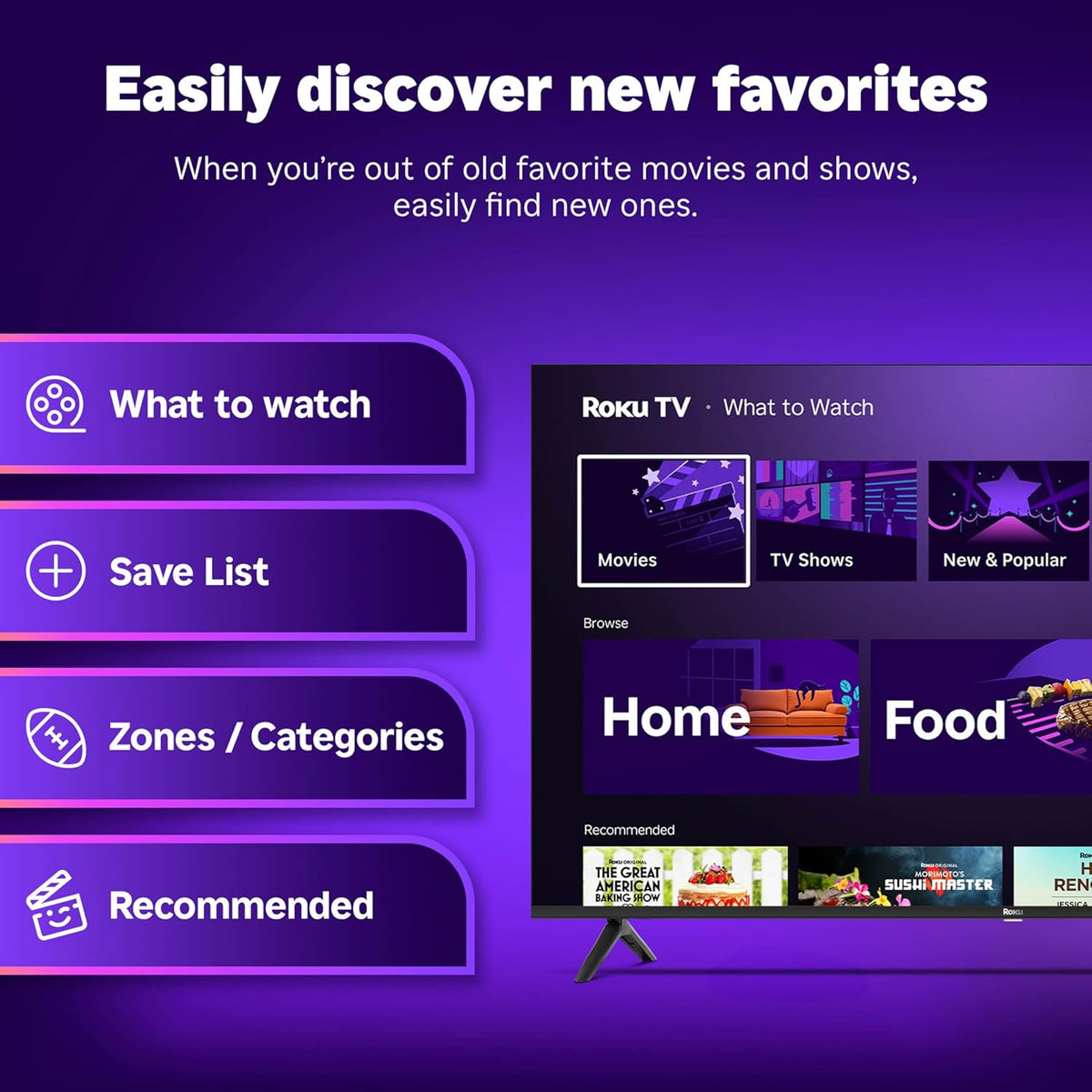 Roku Smart TV 2026 – 55-Inch Select Series, 4K QLED TV – Roku TV with Voice Remote – Flat Screen QLED Television with Wi-Fi for Streaming Live Local News, Sports, & Movies – Bluetooth Headphone Mode
