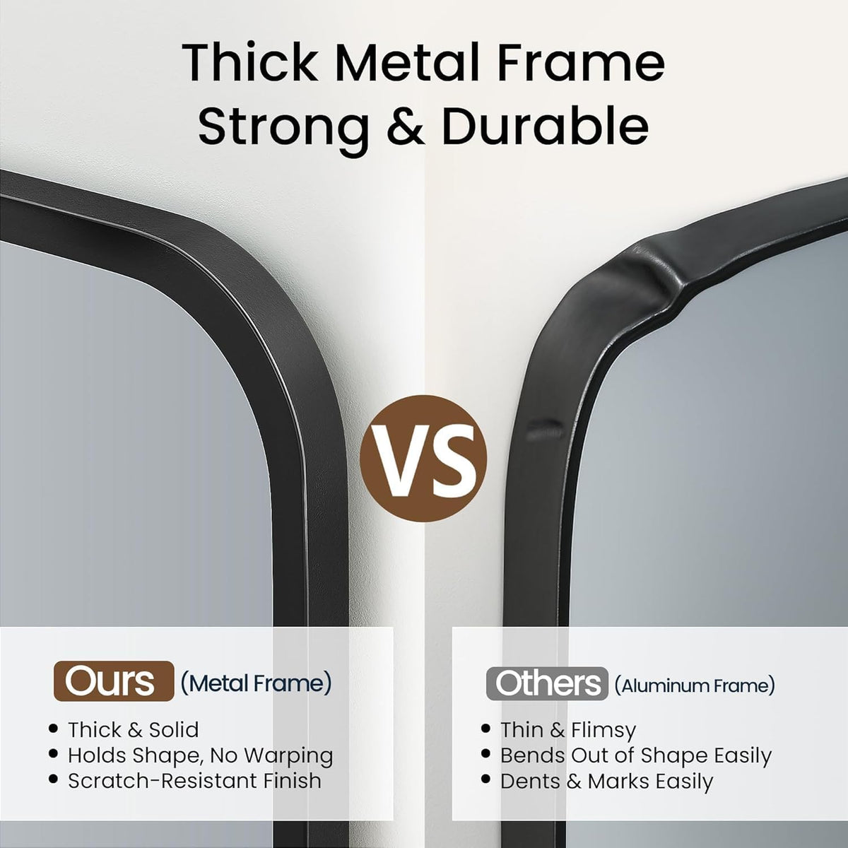 2-Pack 24x36 Inch Matte Black Bathroom Vanity Mirrors | Flush Mount Deep Set Metal Wall Mirror for Over Sink | HD Shatterproof Glass, Rustproof