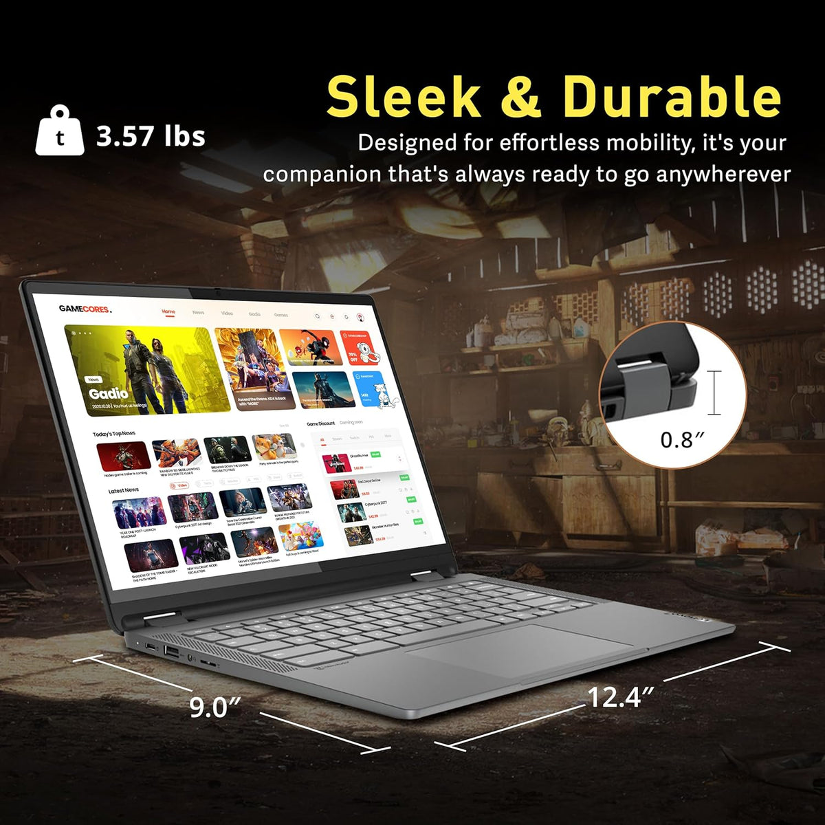 Lenovo IdeaPad Flex 5i Plus Chromebook, 14" WUXGA 2-in-1 Touchscreen Laptop, Intel i3-1315U, 8GB RAM, 128GB SSD, Intel UHD Graphics, Backlit Keyboard, Chrome OS, Gray (Renewed)