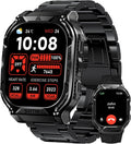 AMAZTIM GPS Smart Watch for Men, 6 Satellite Positioning, Compass, Stainless Steel Body, 50M Waterproof, 480mAh Extra-Large Battery, Answer/Make Call, 1.96" AMOLED Screen, Compatible for Android iOS