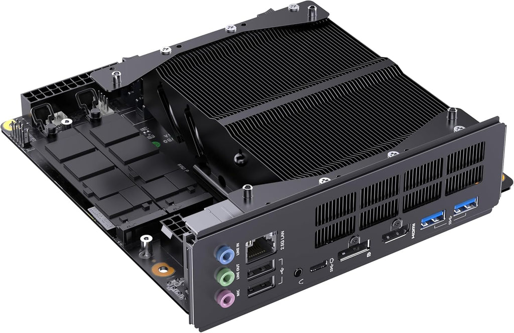 MINISFORUM BD775i SE Motherboard AMD Ryzen 7 7745HX Barebone Gaming PC, HDMI+DP+USB-C Triple Video Outputs,2X DDR5 SODIMM Slot Mini PC, 2.5G RJ45, Radeon 610M Graphics