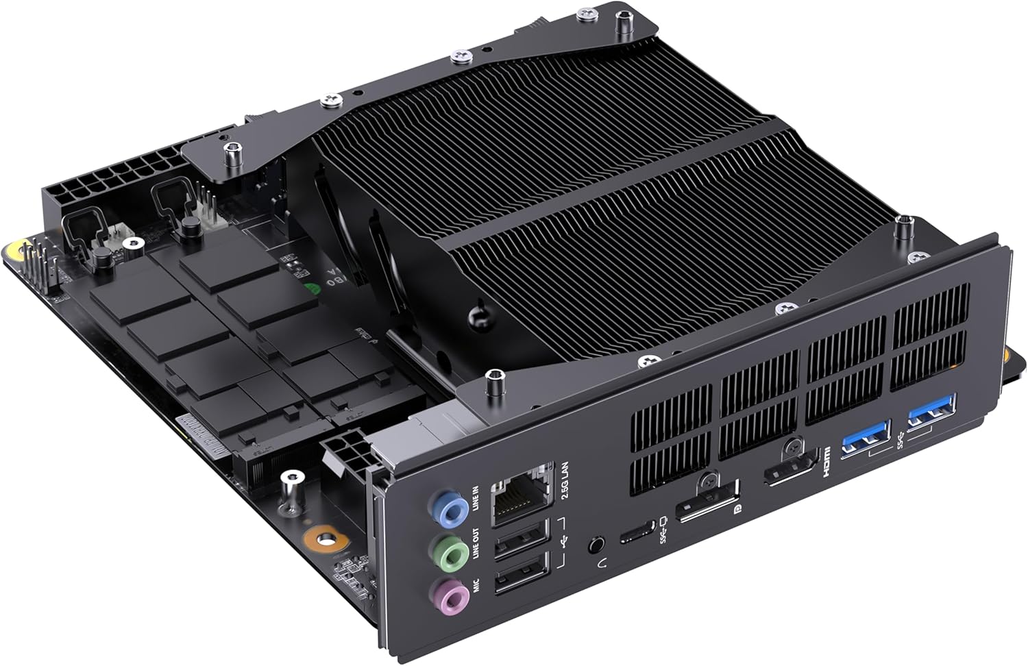 MINISFORUM BD775i SE Motherboard AMD Ryzen 7 7745HX Barebone Gaming PC, HDMI+DP+USB-C Triple Video Outputs,2X DDR5 SODIMM Slot Mini PC, 2.5G RJ45, Radeon 610M Graphics