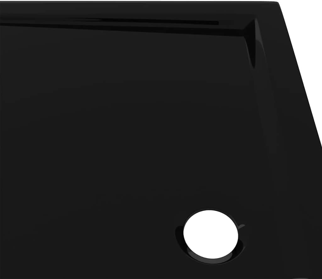 vidaXL Rectangular ABS Shower Base Tray Home Indoor Bath Bathroom Hardware Fixture Plumbing Low Threshold Shower Tray Bath Pan Base Black 27.6"x35.4"