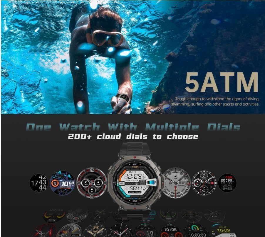 GPS Sports Smartwatch 2026 (Black)