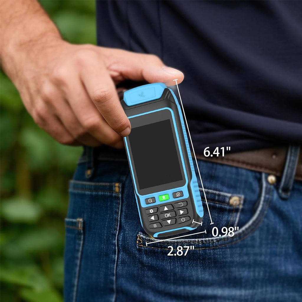 Handheld GPS Survey Equipment, High-Precision Rugged Land Surveying Equipment for Mountainous Terrain, Farmland, Forest, Ranch, Mining Lake