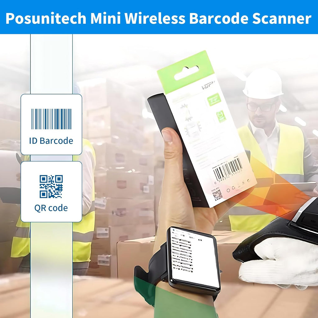 Glove Barcode Scanner 2D GS02 Wearable Zebra SE4107 Reader IP65 Touch Scanning NFC Support Multi-Language for Warehouse, Management System,
