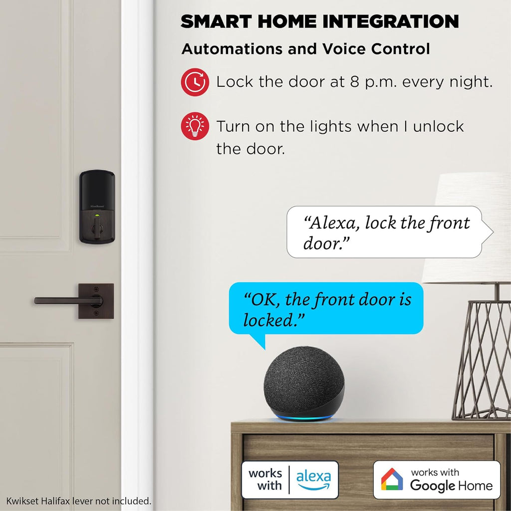 Kwikset Halo Wi-Fi Smart Lock, Keyless Entry Front Door Touchscreen Deadbolt, App Control, Grade AAA Certified, Easy Install No Hub, Venetian Bronze Finish