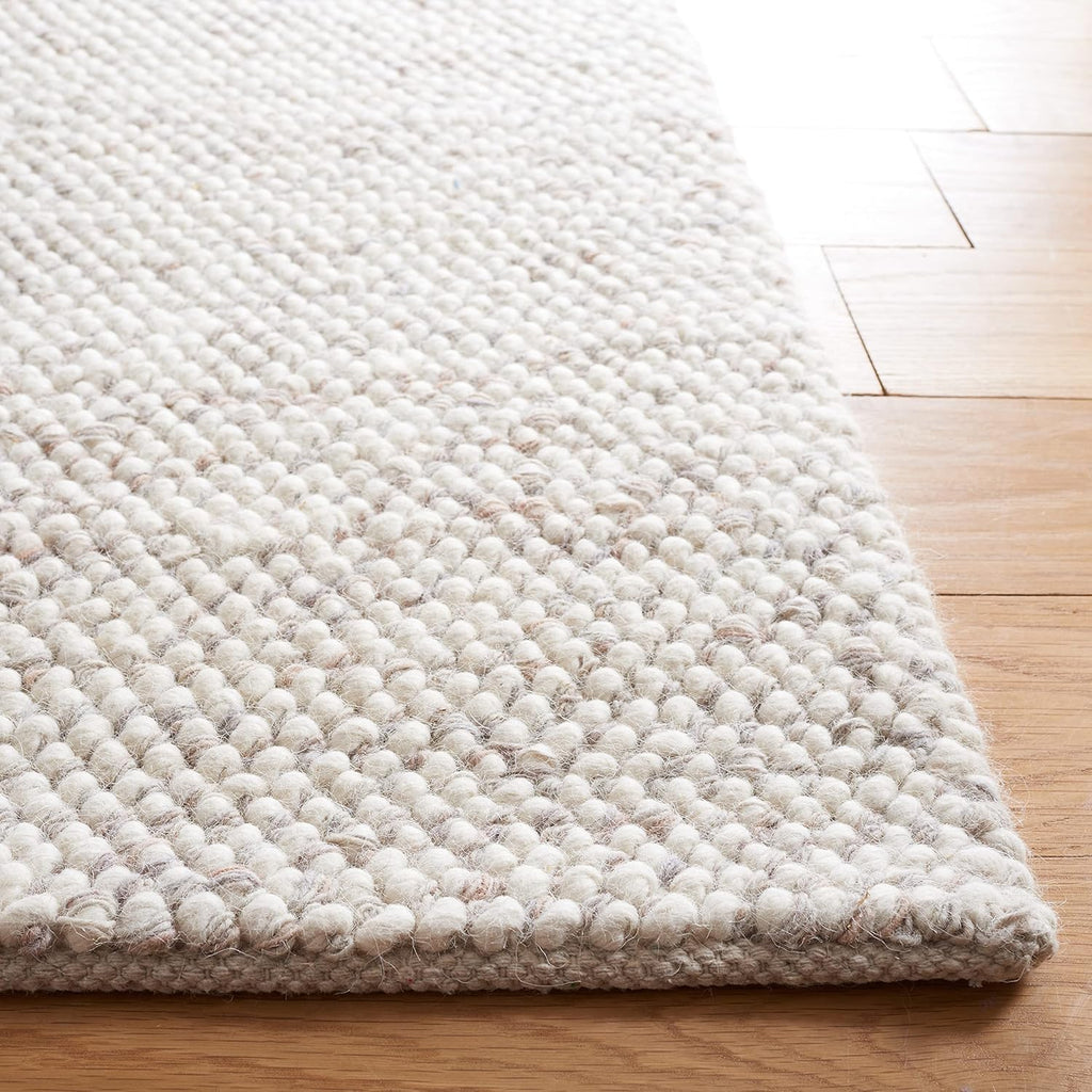 SAFAVIEH Area Rug 8x10 - Natura Collection - Large - Beige & Ivory, Handmade Wool, Ideal for Living Room, Bedroom, Dining Space (NAT182B)