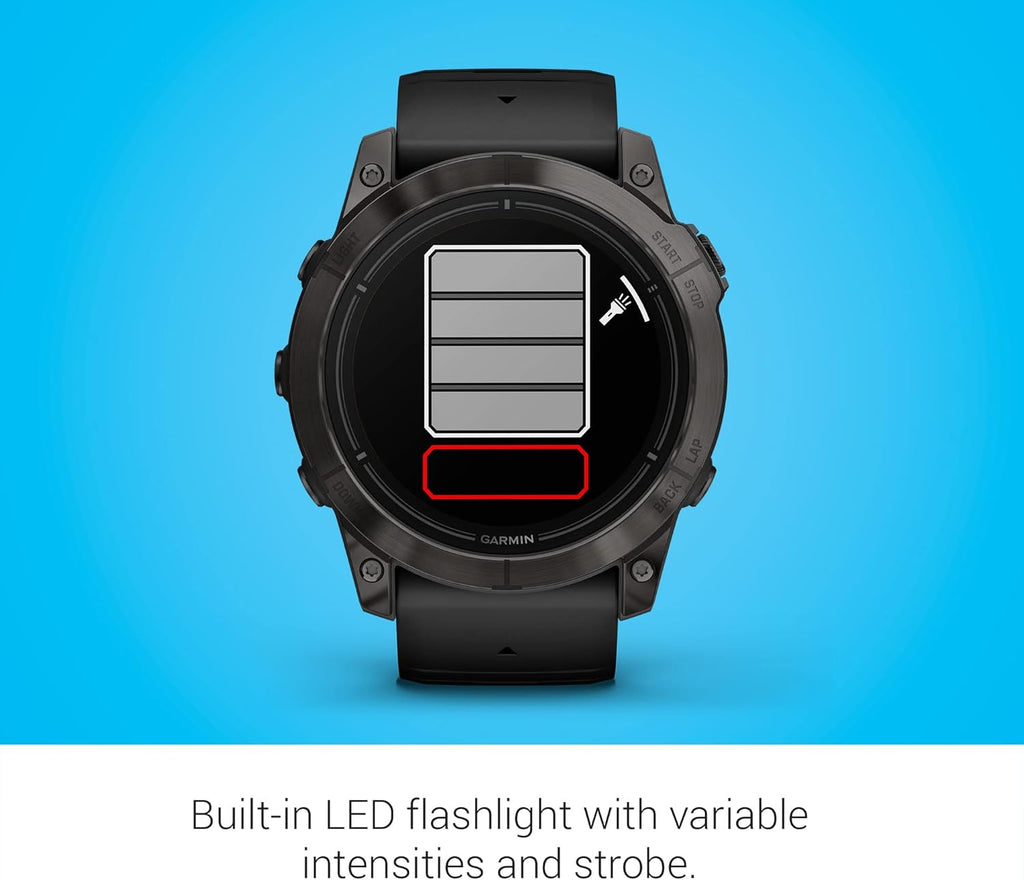 Garmin epix Pro (Gen 2) Sapphire Edition, 51mm, High Performance Smartwatch, Advanced Training Technology, Built-in Flashlight, Black (Renewed)