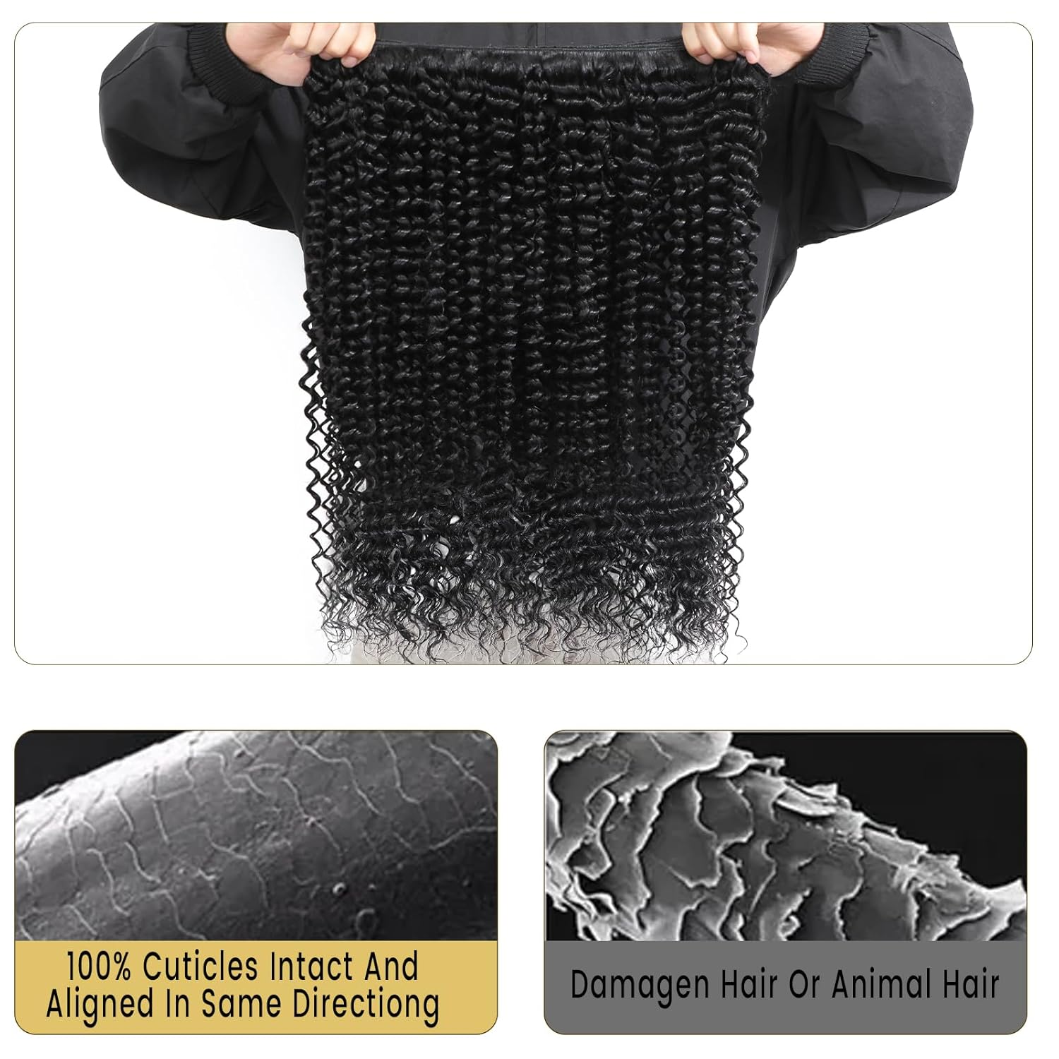 16A Raw Deep Wave Human Hair Bundles, Deep Curly Wet and Wavy Bundles Human Hair, Brazilian Virgin Hair Extensions, Silky Soft After Multiple Washes (4 Bundles-Natrual Black, 18 20 22 24 Inch)