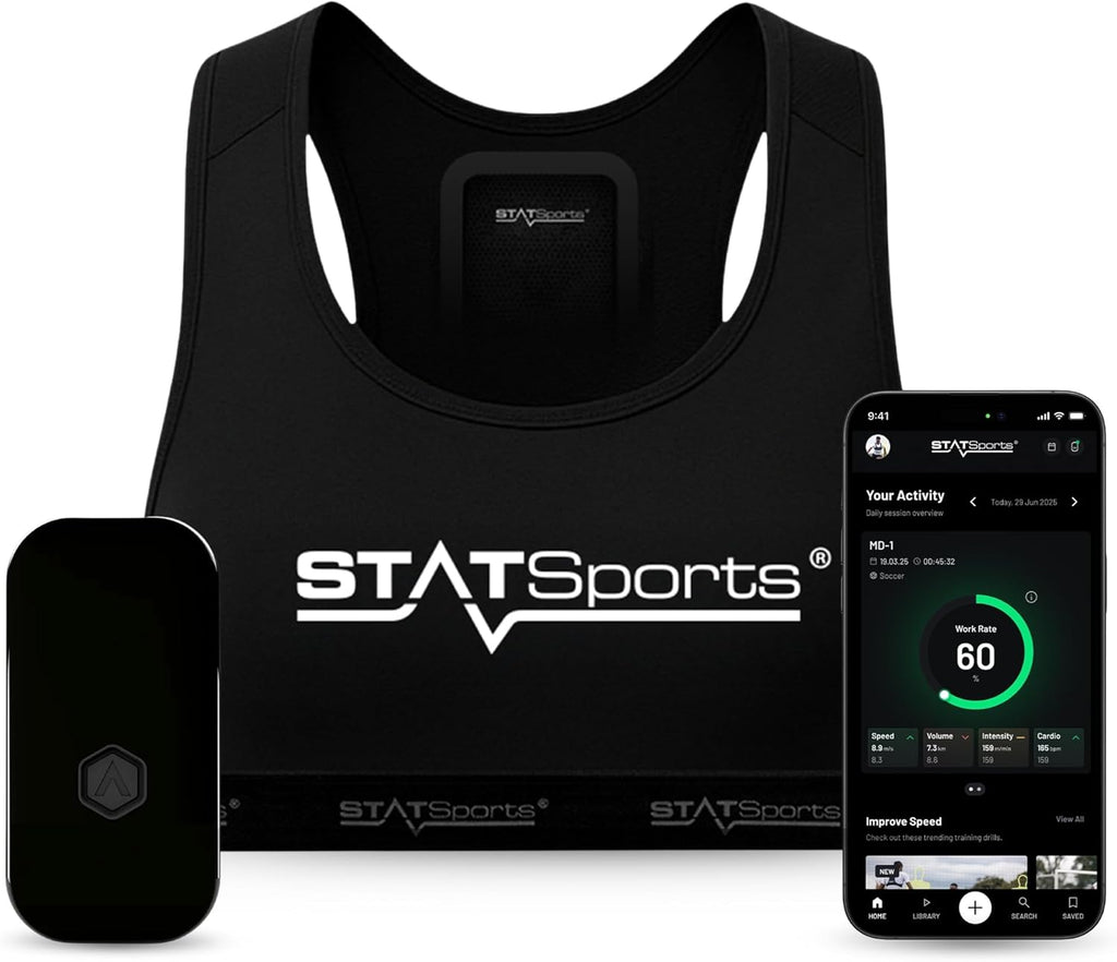 STATSports Academy GPS Soccer Tracker Vest - Unlock Elite Performance with Pro-Level Coaching, Drills & Nutrition - Tracks 24 Metrics - Football GPS Vest Used by Pro Players & Teams
