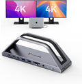 TobenONE 17-IN-2 Macbook Docking Station Dual 4K Monitor, Plug and Play Laptop Docking Station Stand for MacBook M1-M5 Pro/Max, 150W Charger, 7 USB(Up to 10Gbps), 2.5G Ethernet, for Home,Office,Studio