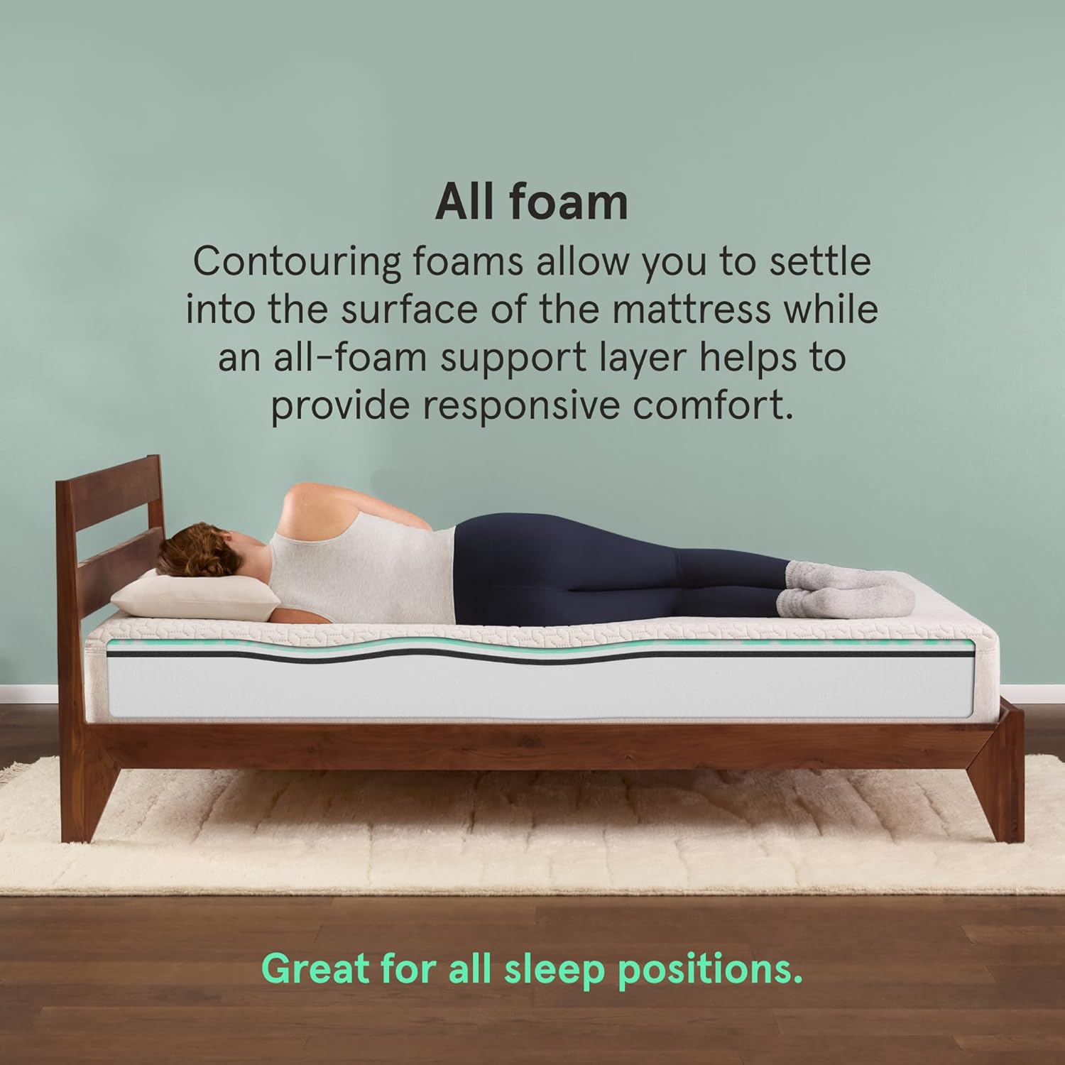 Tuft & Needle - Original Medium 10" Gel Foam Full Mattress - Adaptive Foam, Pressure Relief, Supportive, Cooling, CertiPUR-US, 100-Night Trial, and 10 Year Limited Warranty