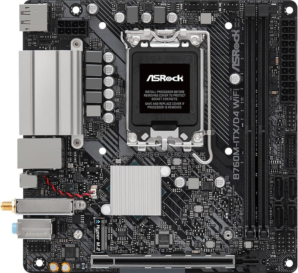 ASRock B760M-ITX/D4 WiFi Supports 13th Gen & 12th Gen Intel® Core™ Processors (LGA1700)