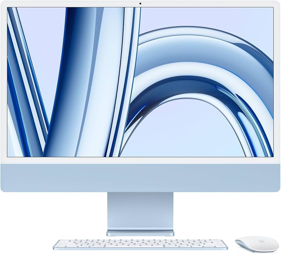 Apple 2023 24-inch iMac with Apple M3 Chip, 8GB RAM, 1TB SSD, Blue (Renewed)