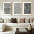 BINCUE Abstract Line Wall Art Set of 3 Modern Neutral Black Wall Decor Geometric Minimalist Artwork Framed Black Wall Pictures Abstract Black Wall Art Neutral Minimalist Artprints for Living Room Bedroom Office Bathroom 24"x36" Gift