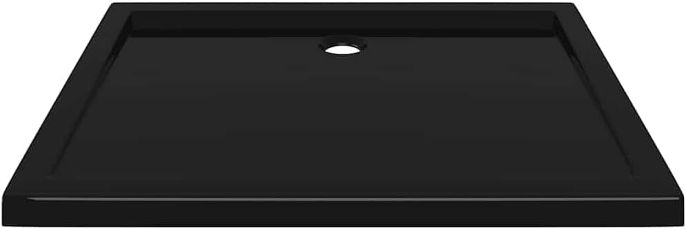 vidaXL Rectangular ABS Shower Base Tray Home Indoor Bath Bathroom Hardware Fixture Plumbing Low Threshold Shower Tray Bath Pan Base Black 27.6"x35.4"