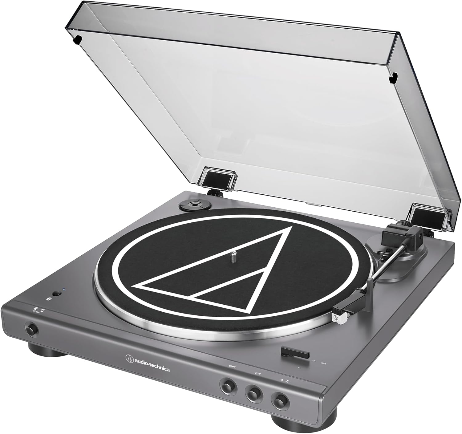 Audio-Technica at-LPGO-BT Fully Automatic Wireless Belt-Drive Turntable (Gun-Metal/Black)