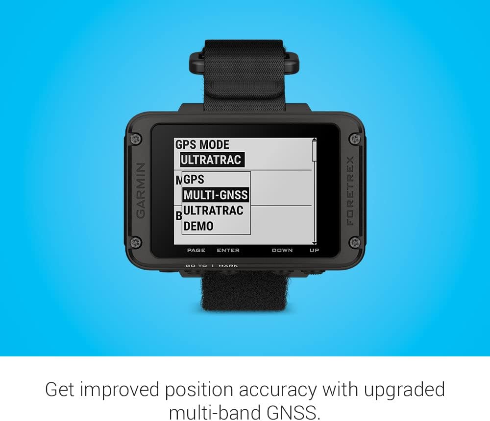 Garmin Foretrex 801, Wrist-Mounted GPS Navigation, Upgraded Multi-Band GNSS, Longer Battery Life