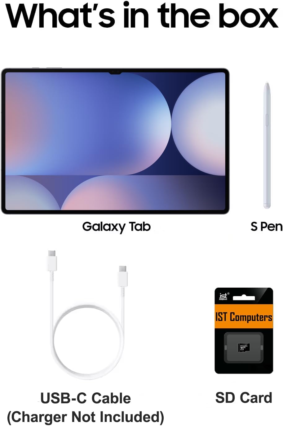 Samsung Galaxy Tab S10+ Plus, 12.4" AMOLED 2X 120Hz, 512GB Storage (256GB+256GB SD Card), Ultra-Light Android Tablet, Galaxy S Pen, AI Tools, 2K+ Touchscreen, 12GB RAM, 16-Hr Battery Life, SM-X820