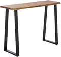 SAFAVIEH Home Collection - Adella Live Edge Entryway Console Table, Natural Wood Top with Black Metal Open Legs (CNS3704A)