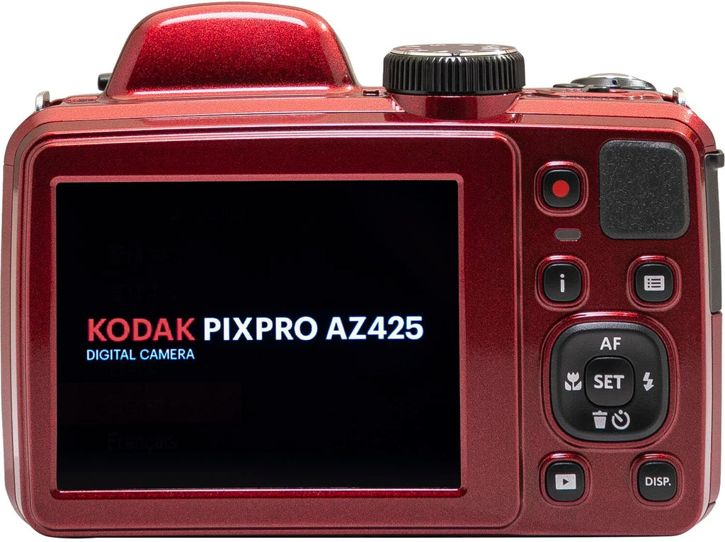 Kodak PIXPRO AZ425 Digital Camera + 64GB Memory Card + Camera Case (Black) + USB Card Reader + Table Tripod + Accessories (Red)
