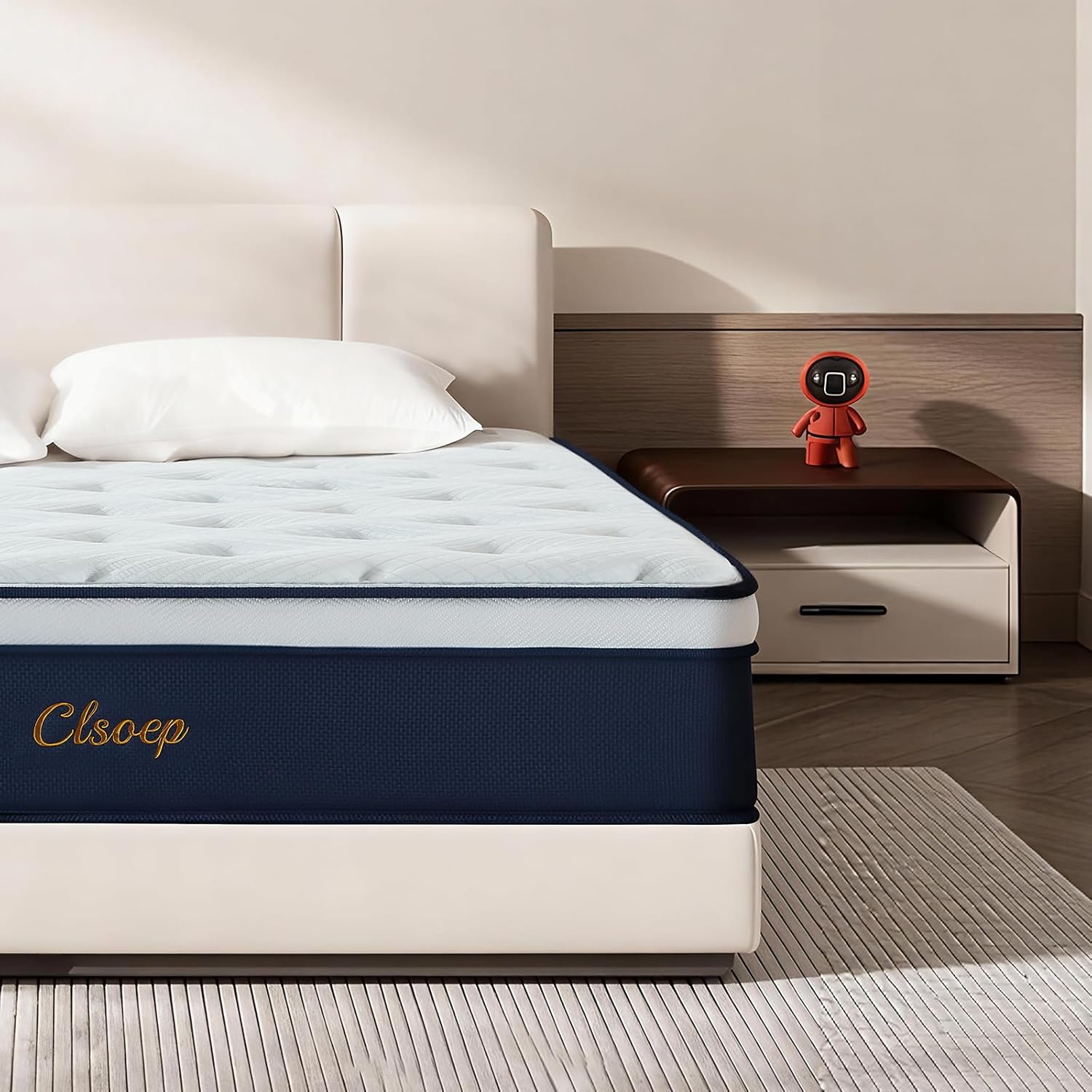 Full Mattress,12 Inch Full Size Mattresses in a Box, Hybrid Pocket Spring Mattress with CertiPUR-US Certified Foam, Fiberglass Free, Cool Sleep Technology 75''L x 54''W