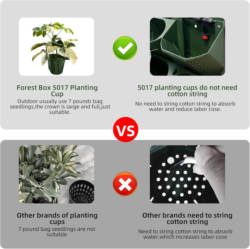 36 Pockets Self Watering Wall Mounted Vertical Planter, Wall Planter Indoor Vertical Living Green Plant Wall Easy Installation (Green with Timing System)