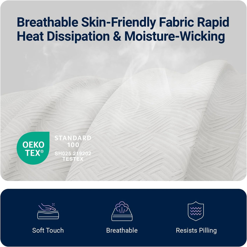 Avenco Full Size Mattress 10 Inch, Luxury Green Tea Gel Memory Foam Mattress Full for Breathable Cool Rest, Tri-Layer Support Medium Firm Mattresses in a Box for Contouring Comfort & Pressure Relief