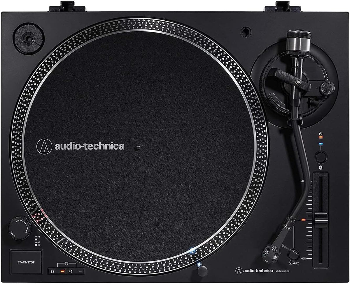 Audio-Technica AT-LP120XBT-USB-BK Wireless Direct-Drive Turntable (Analog, Wireless & USB), Fully Manual, 3 Speed, Convert Vinyl to Digital, Built-in Pre-Amp, Black