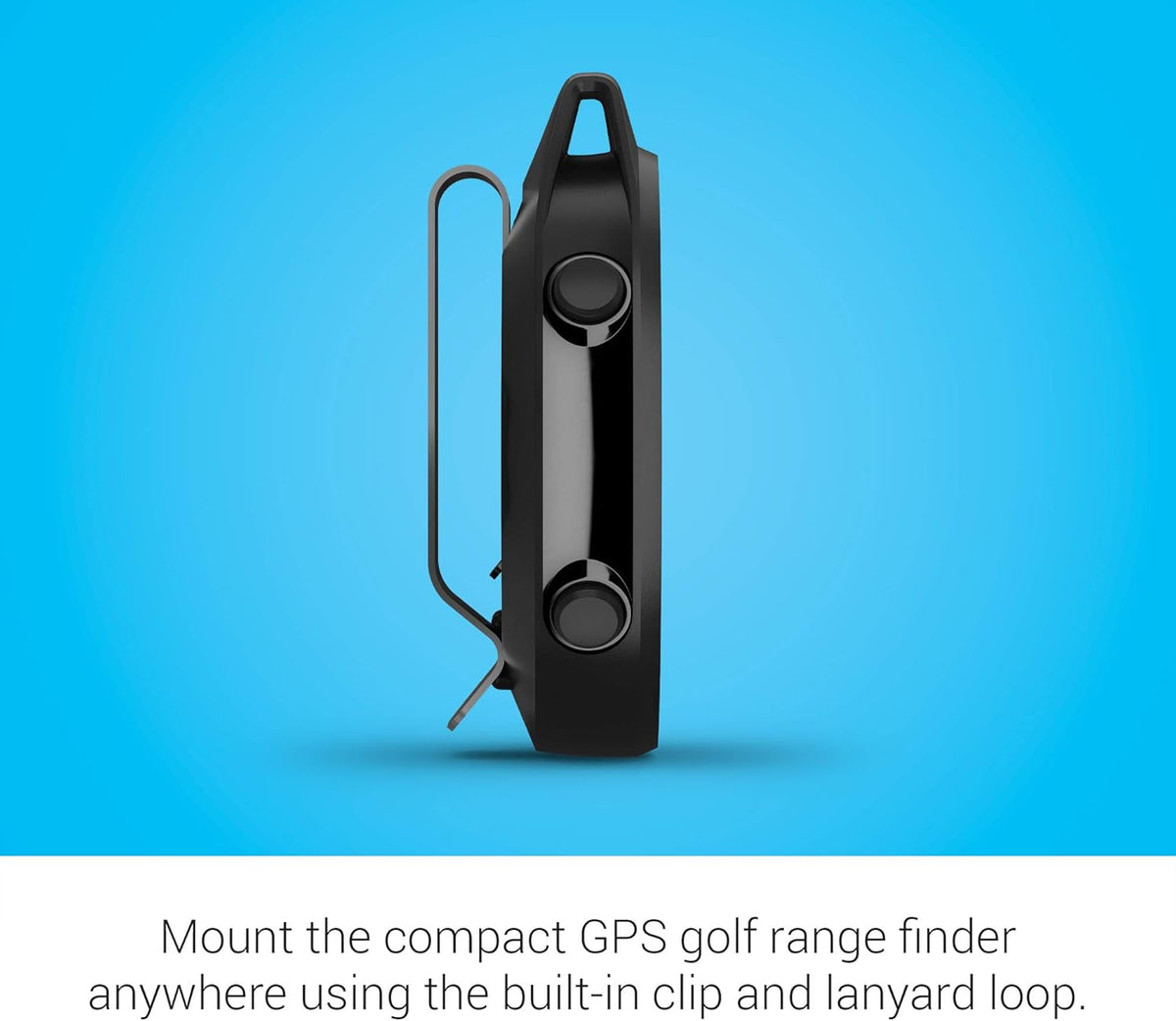 Garmin Approach G12, Clip-on Golf GPS Rangefinder, 42k+ Preloaded Courses, 010-02555-00 and Garmin Lanyard Carabiner Accessory for Compatible Devices, (010-12668-02),Black