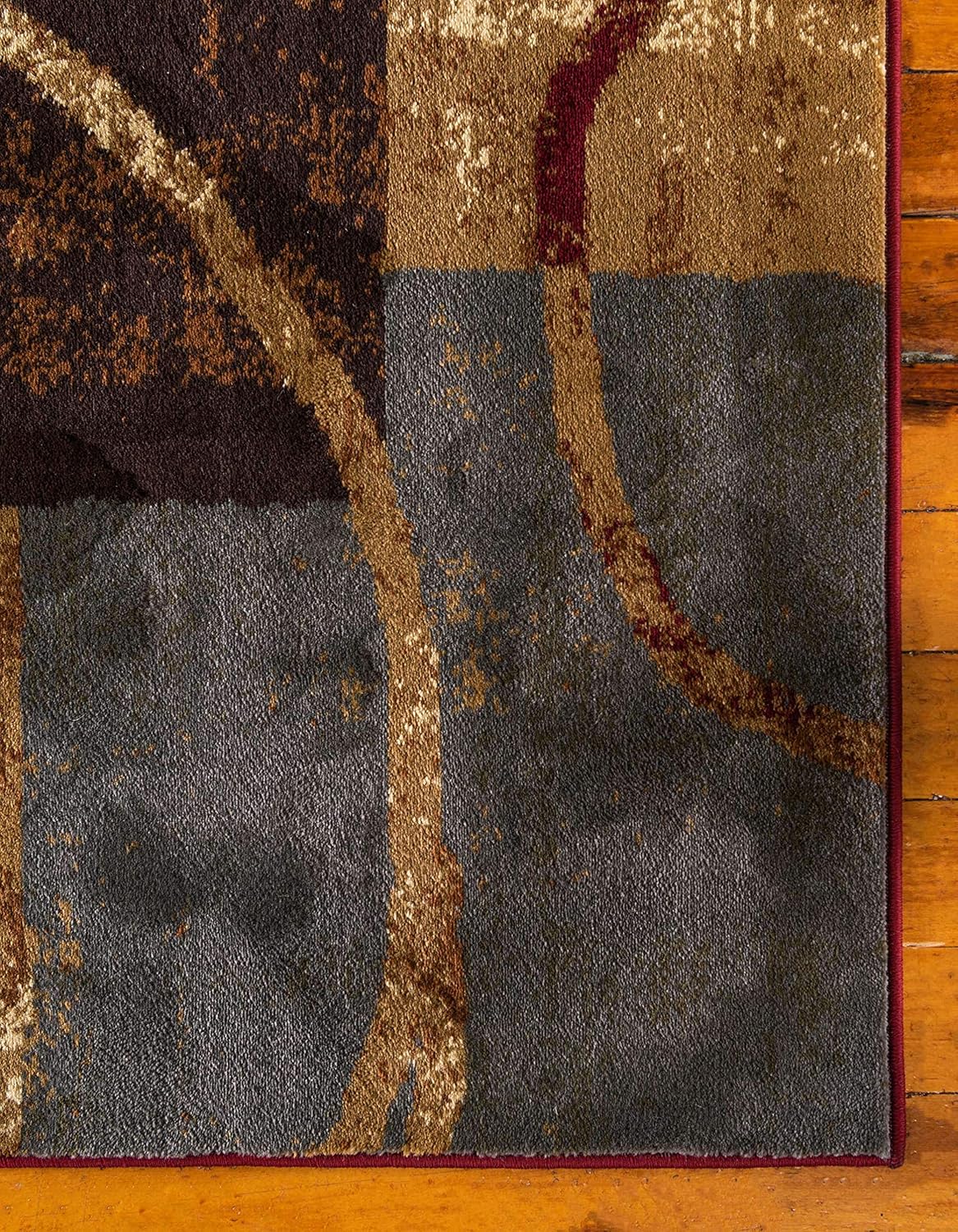 Unique Loom Barista Collection Area Rug - Kouillou (10' x 14' 1" Rectangle, Multi/ Brown)