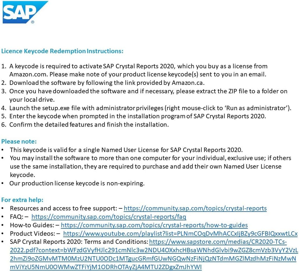SAP Crystal Reports 2020 Reporting Software 64-Bit PC Download