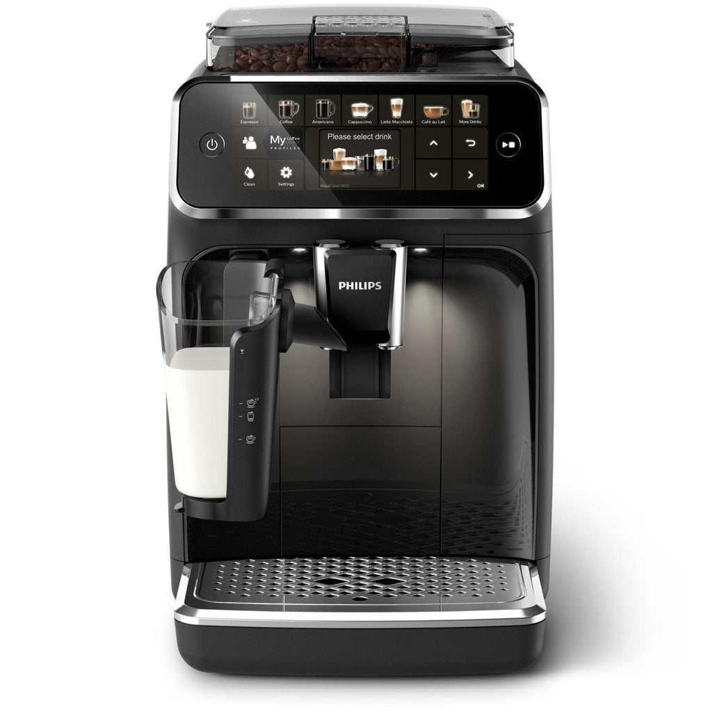 Philips Kaffeevollautomat Series 5400 EP5441/50, 12 Kaffeespezialitäten, LatteGo Milchsystem, Touchdisplay, anpassbare Kaffeeeinstellungen, erstklassiges Küchendesign, schwarz
