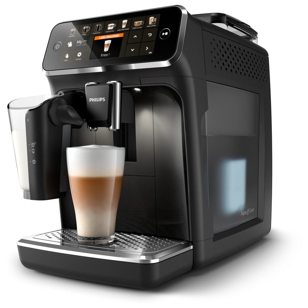 Philips Kaffeevollautomat Series 5400 EP5441/50, 12 Kaffeespezialitäten, LatteGo Milchsystem, Touchdisplay, anpassbare Kaffeeeinstellungen, erstklassiges Küchendesign, schwarz