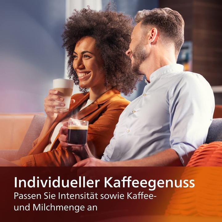 Philips Kaffeevollautomat Series 5400 EP5441/50, 12 Kaffeespezialitäten, LatteGo Milchsystem, Touchdisplay, anpassbare Kaffeeeinstellungen, erstklassiges Küchendesign, schwarz