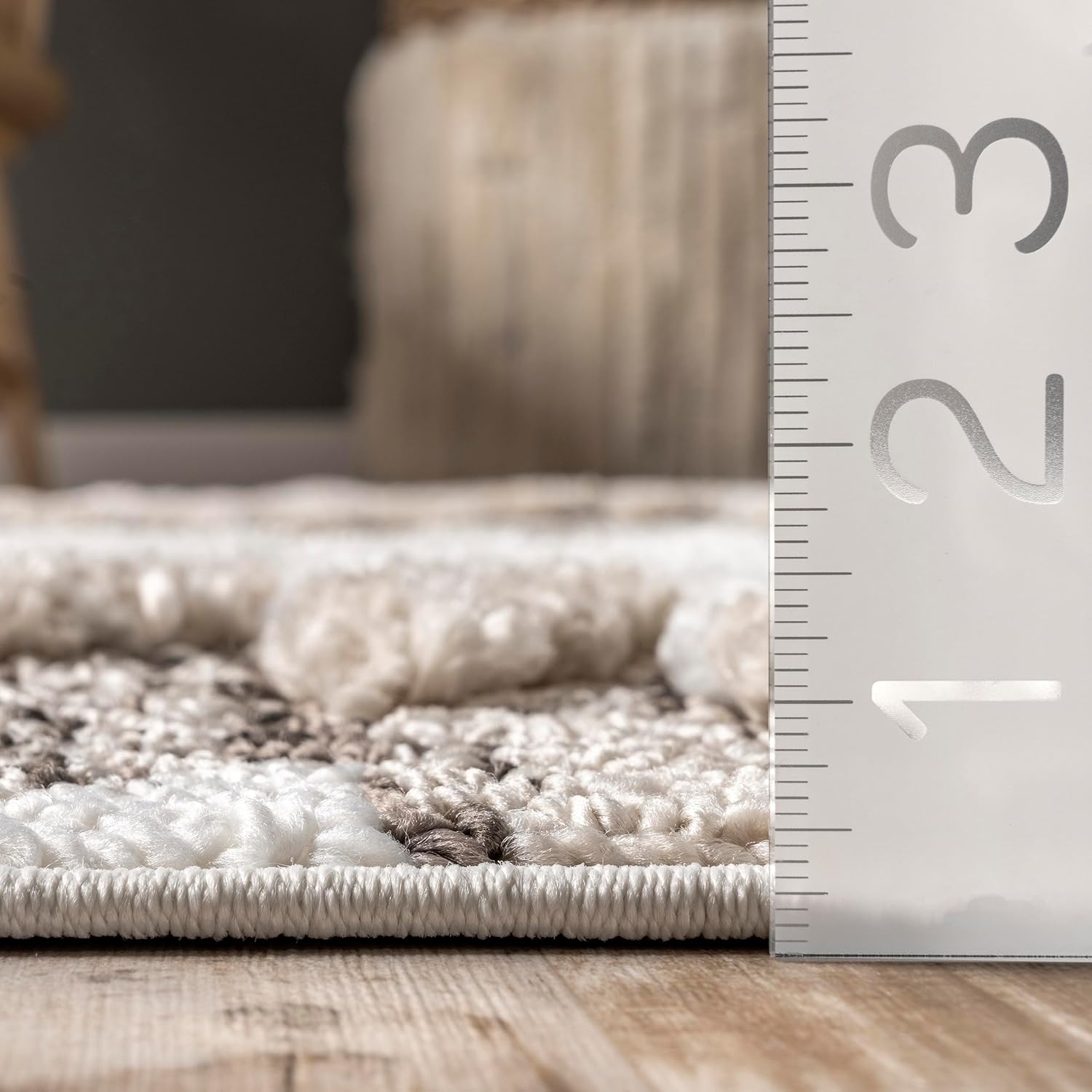 nuLOOM Adelade Beige/Ivory, 8'10" x 12', Southwestern, Shaggy, Soft and Cozy, High Traffic, Stain Resistant Area Rug for Bedroom, Living Room, Dining Space, Den, Foyer, Entryway