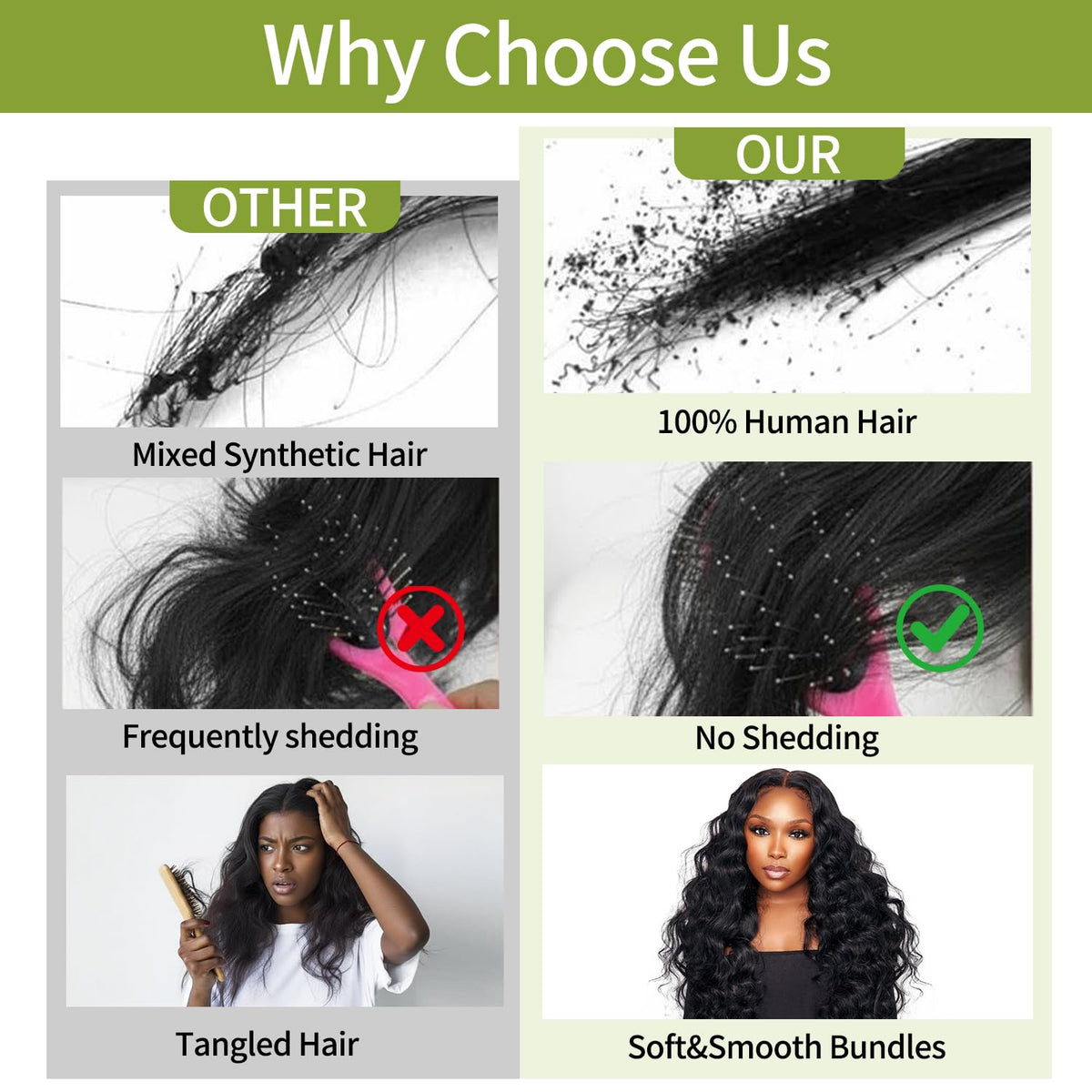 12A Human Hair Bundles 20 20 22 22 Inch 100% Unprocessed Virgin Brazilian 4 Body Wave Bundles Human Hair 400g Human Hair Bundles Hair Extensions Natural Color