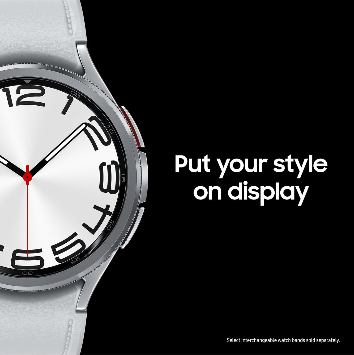 Samsung Galaxy Watch 6 Bespoke Edition 43mm Exclusive Bluetooth Smartwatch, Health, Fitness, Sleep, HR Tracker, Improved Battery, Sapphire Crystal Glass, US Version, Silver D-Buckle Band, Hybrid Blue