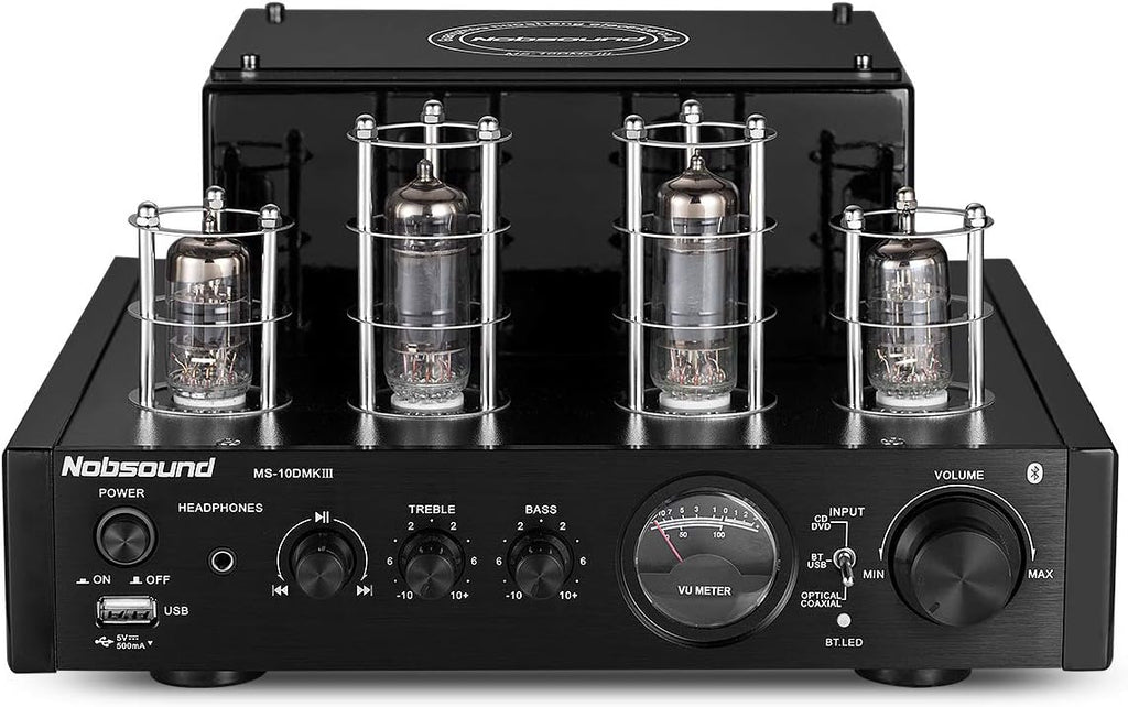 Nobsound MS-10D MKIII HiFi Bluetooth Hybrid Tube Power Amplifier Stereo Subwoofer Amp USB/Opt/Coax
