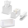 Poppin 10 Piece Set Fresh Start Desk Collection (White)