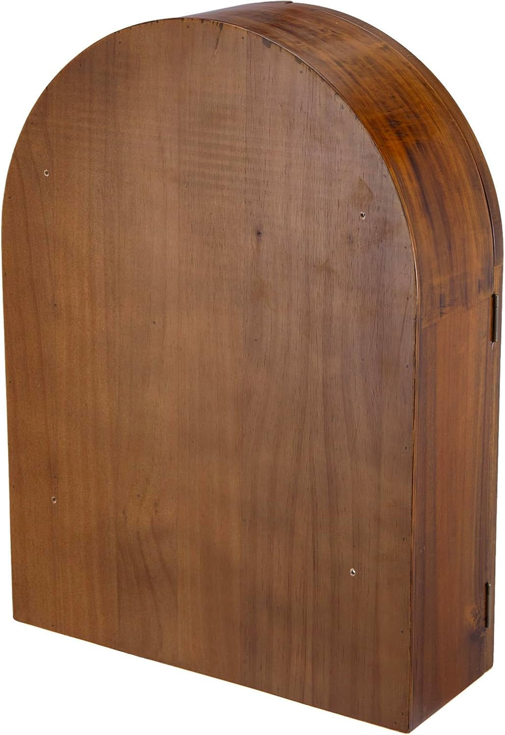 MyGift Medicine Cabinet, Arched Wall Cabinet, Bathroom Medicine Wall Mounted Cupboard, Mid Century Style Floating Storage Cabinet with Glass Door, Natural Acacia Wood